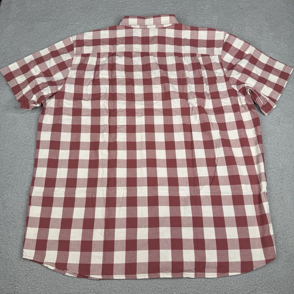 Carhartt Shirt Mens 2XL Tall Red Plaid Loose Fit Midweight Short Sleeve 106140 - Picture 3 of 12